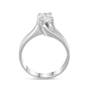 Anello - 18 carati Oro bianco - 0.80ct. tw. Diamante (Naturale)