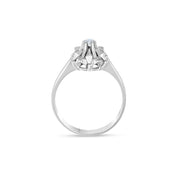 Anello - 18 carati Oro bianco - 0.05ct. tw. Diamante (Naturale)