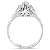 Anello - 18 carati Oro bianco - 0.05ct. tw. Diamante (Naturale)