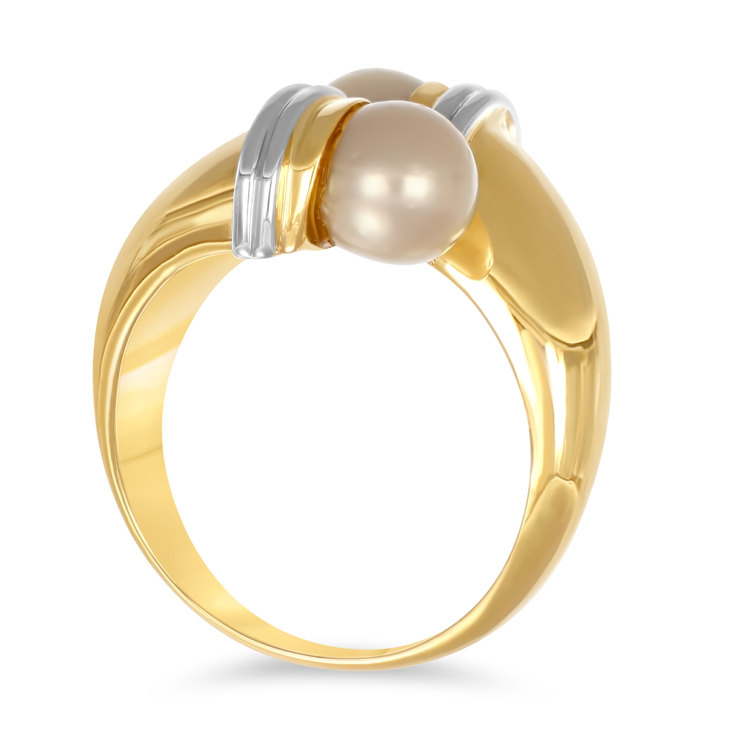 Anello - Oro bianco 18 kt. - Perla