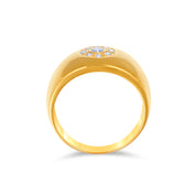 Anello - Oro giallo 18 kt. - 0,26 ct. tw. Diamante (Naturale)