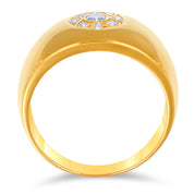 Anello - Oro giallo 18 kt. - 0,26 ct. tw. Diamante (Naturale)