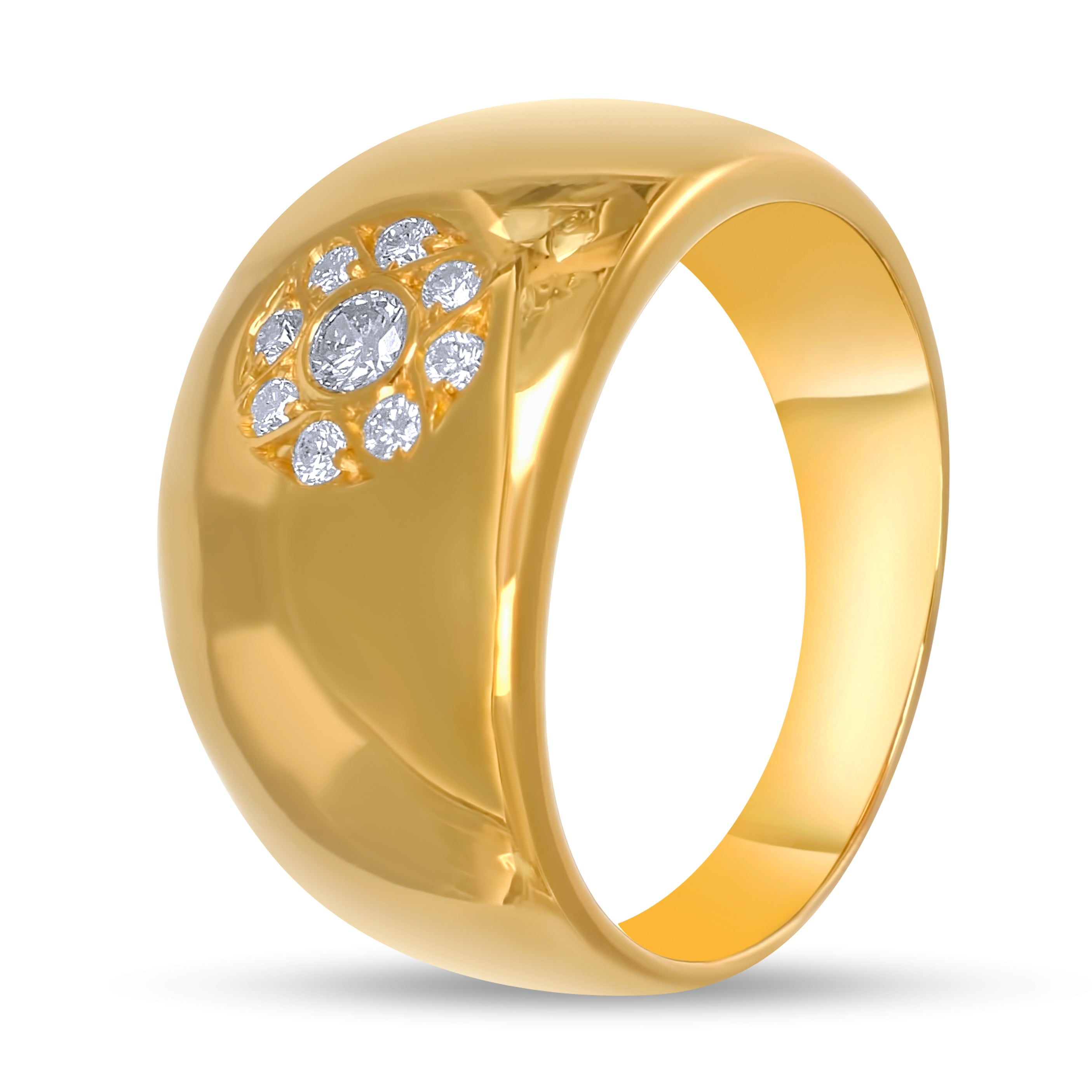 Anello - Oro giallo 18 kt. - 0,26 ct. tw. Diamante (Naturale)