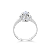 Anello - Oro bianco 18 kt. - 0,32 ct. tw. Diamante (naturale)