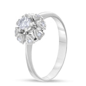 Anello - Oro bianco 18 kt. - 0,32 ct. tw. Diamante (naturale)