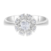 Anello - Oro bianco 18 kt. - 0,32 ct. tw. Diamante (naturale)