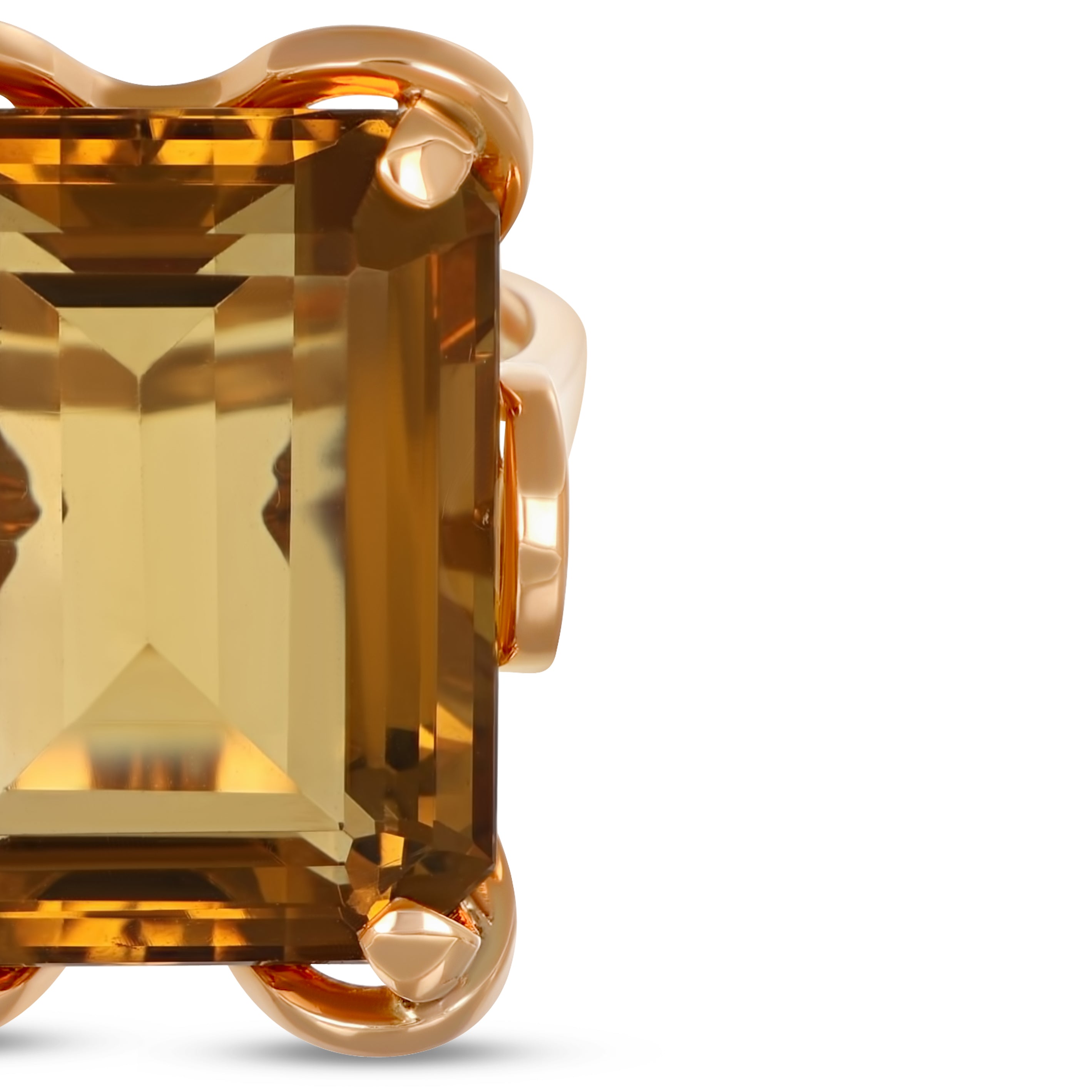 18 carati Oro giallo - Anello - 18.00 ct Quarzo