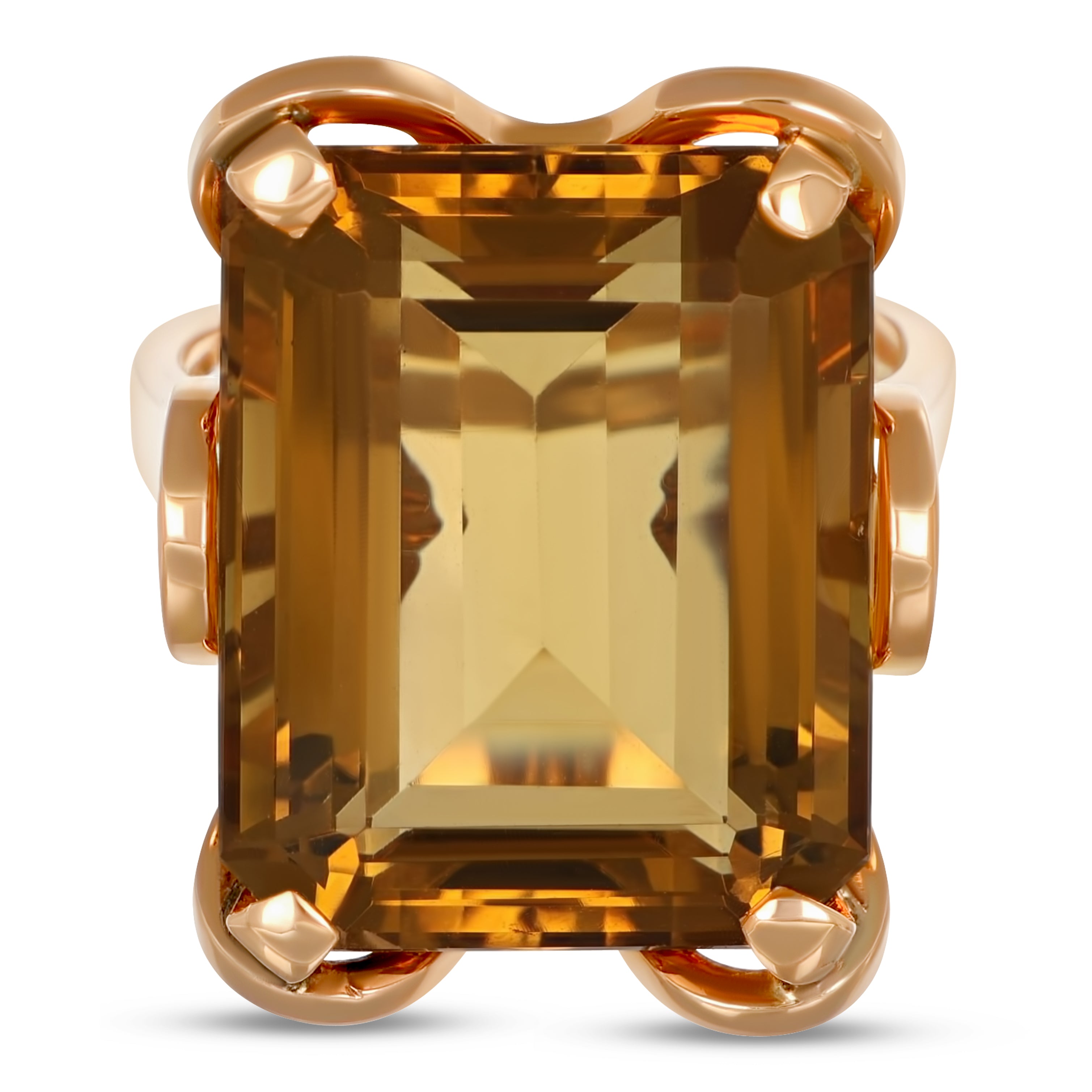 18 carati Oro giallo - Anello - 18.00 ct Quarzo