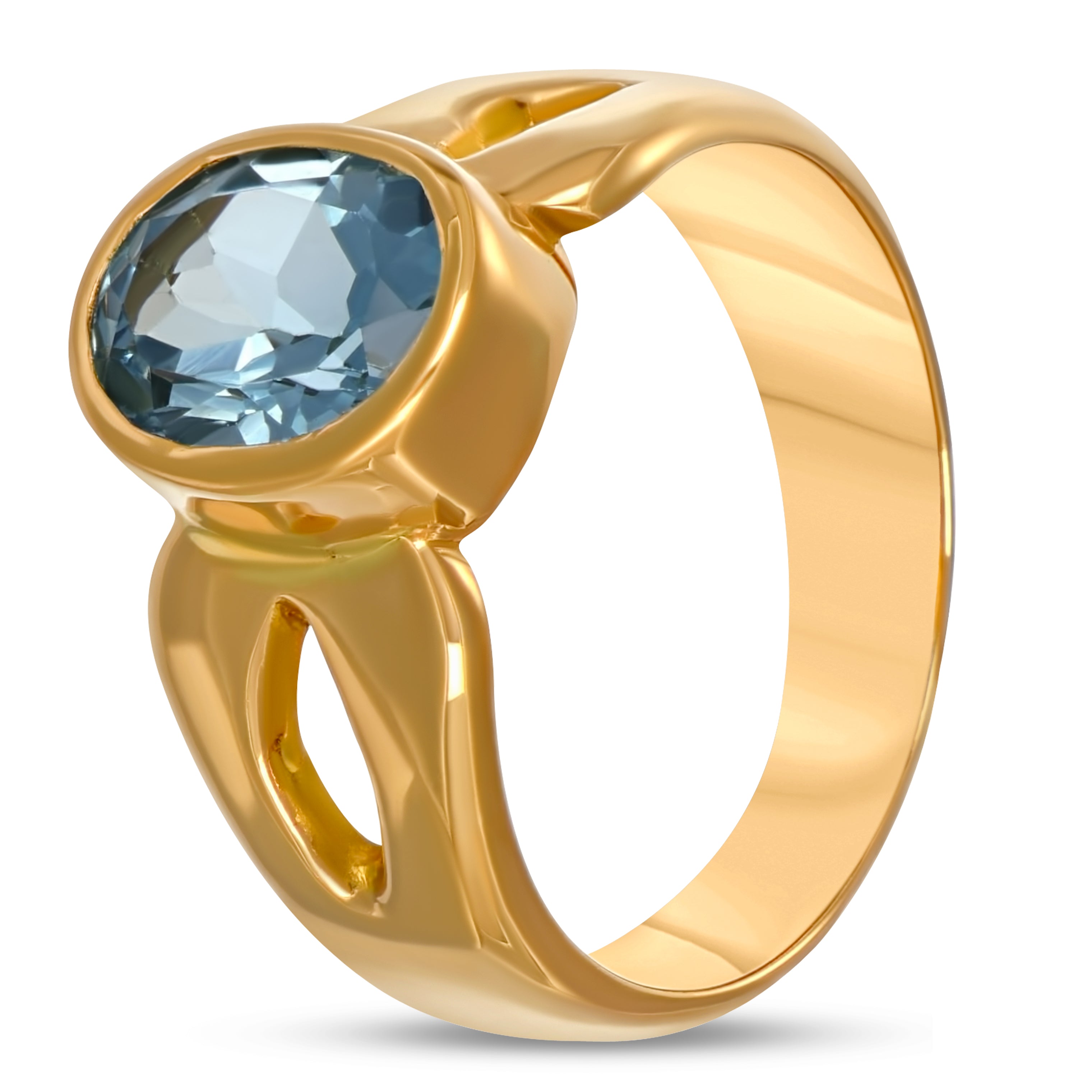 Anello - Oro giallo 18 kt - 3,00 ct. tw. Topazio