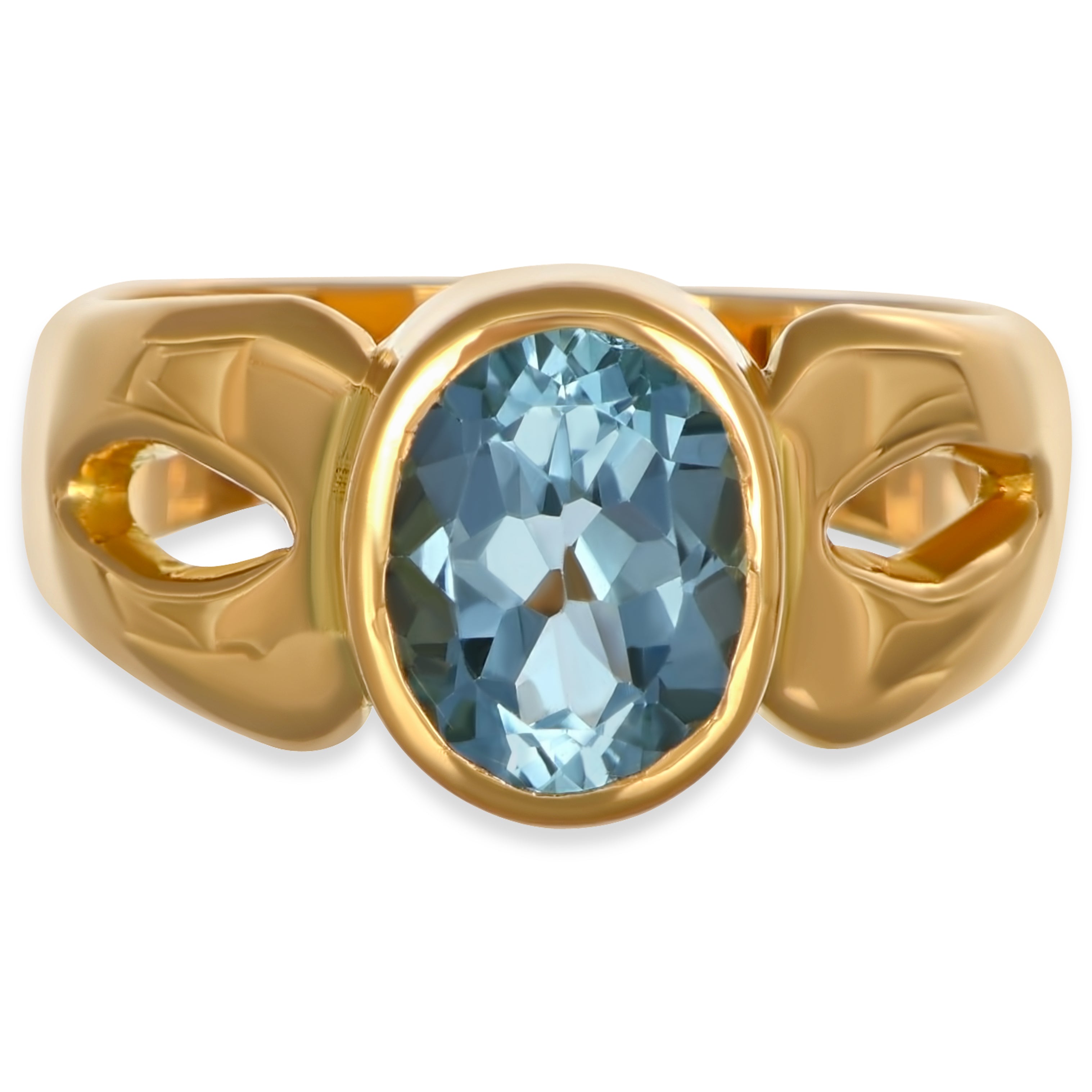 Anello - Oro giallo 18 kt - 3,00 ct. tw. Topazio