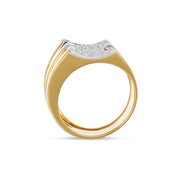 Anello - Oro bianco 18 kt., Oro giallo - 0,16 ct. tw. Diamante (naturale)