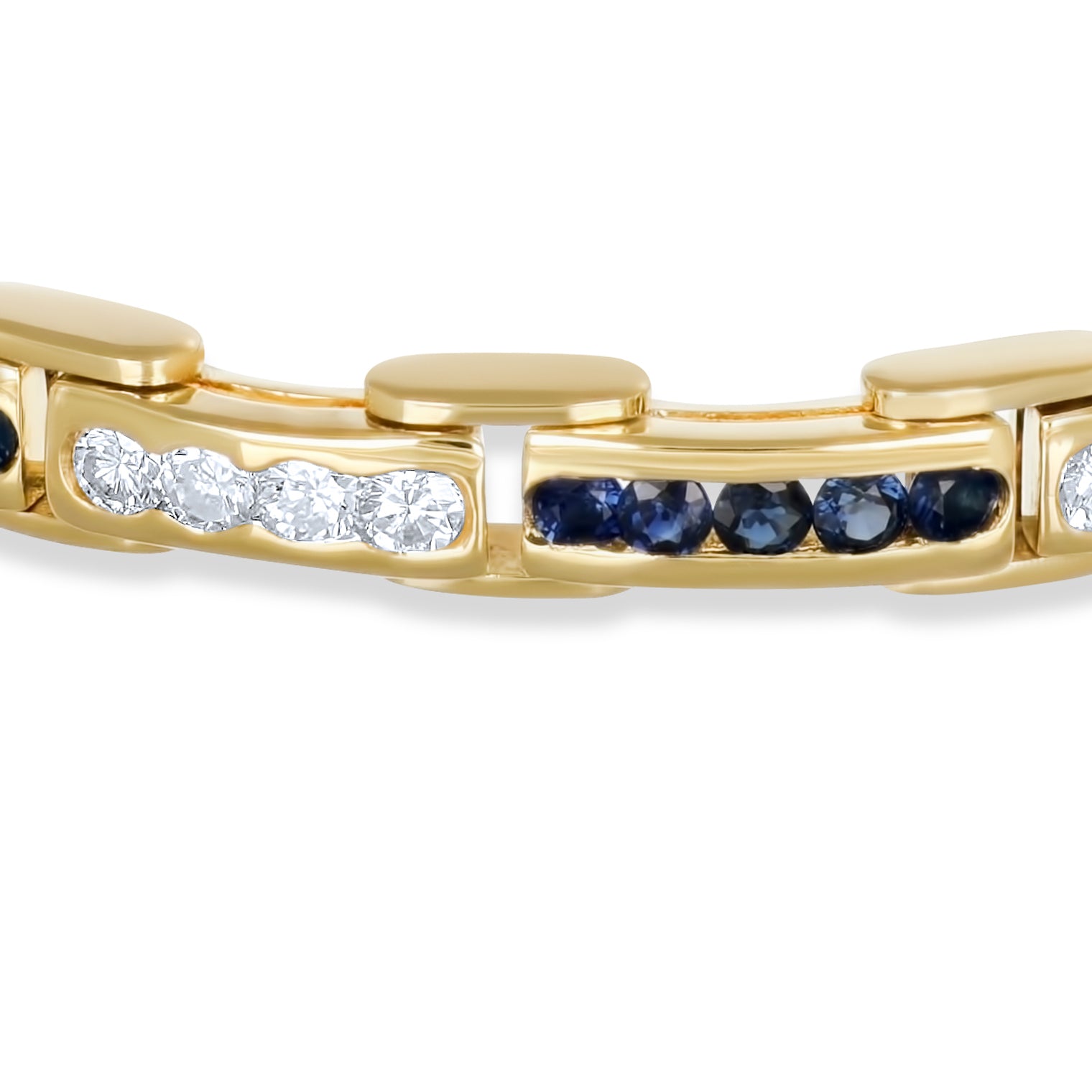 Bracciale - 18 carati Oro giallo - 1.68ct. tw. Diamante (Naturale) - Zaffiro