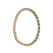 Bracciale - 18 carati Oro rosa - 5.90ct. tw. Smeraldo - Diamante