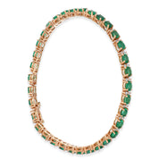 Bracciale - 18 carati Oro rosa - 5.90ct. tw. Smeraldo - Diamante