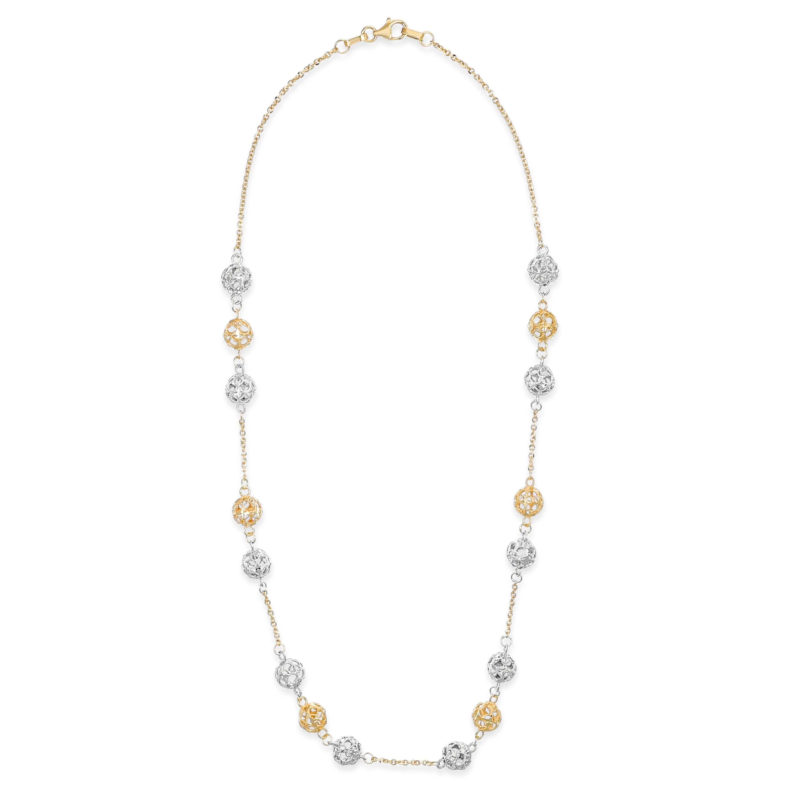 Collana - Oro bianco 18 kt, Oro giallo