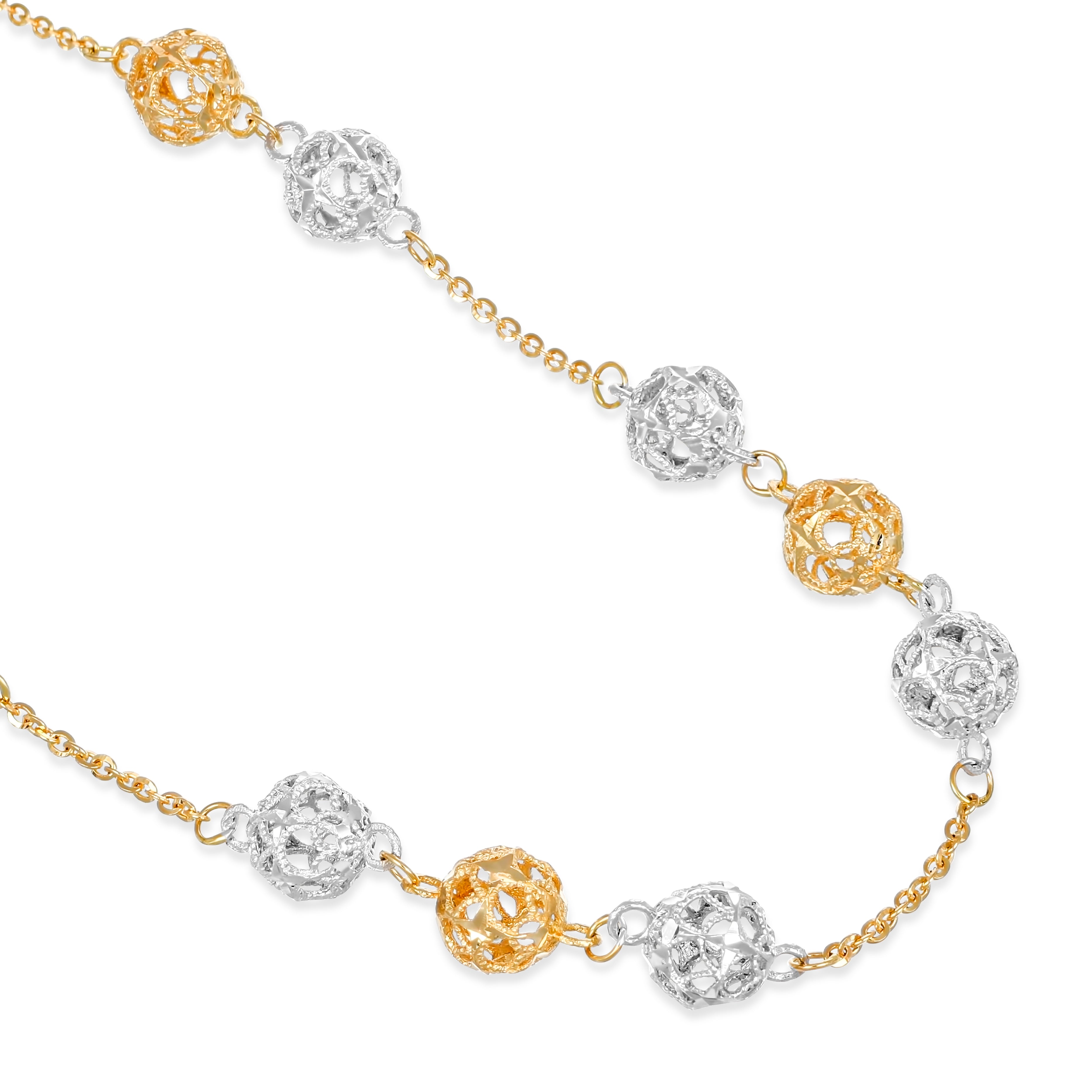 Collana - Oro bianco 18 kt, Oro giallo