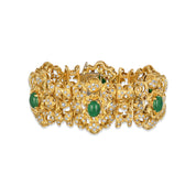 Bracciale - 18 carati Oro giallo - 7,50 ct. Giada-Diamante