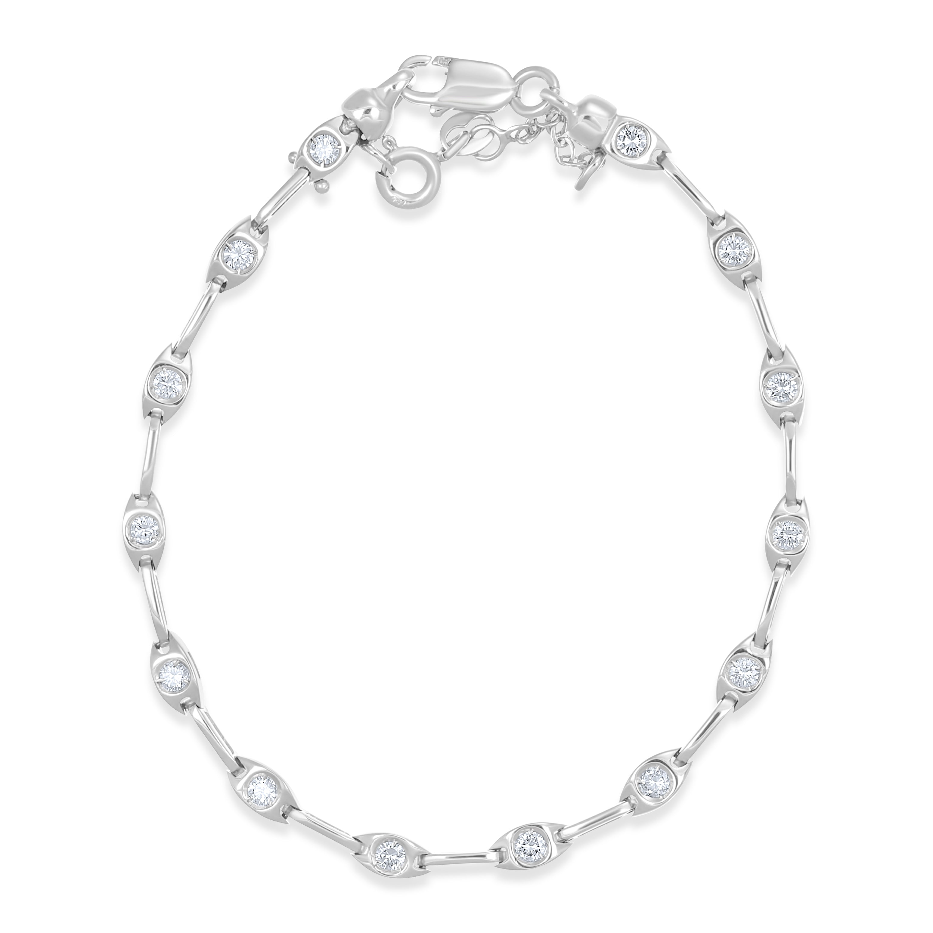 Bracciale - 18 carati Oro bianco - 0.70ct. tw. Diamante (Naturale)