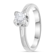 Anello - 18 carati Oro bianco - 0.51ct. tw. Diamante (Naturale)