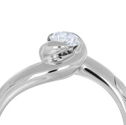 Anello - 18 carati Oro bianco - 0.32ct. tw. Diamante (Naturale)