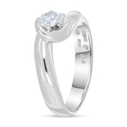 Anello - 18 carati Oro bianco - 0.32ct. tw. Diamante (Naturale)