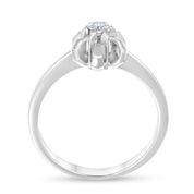 Anello - Oro bianco 18 kt. - 0,10 ct. tw. Diamante (Naturale)