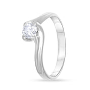 Anello - 18 carati Oro bianco - 0.44ct. tw. Diamante (Naturale)