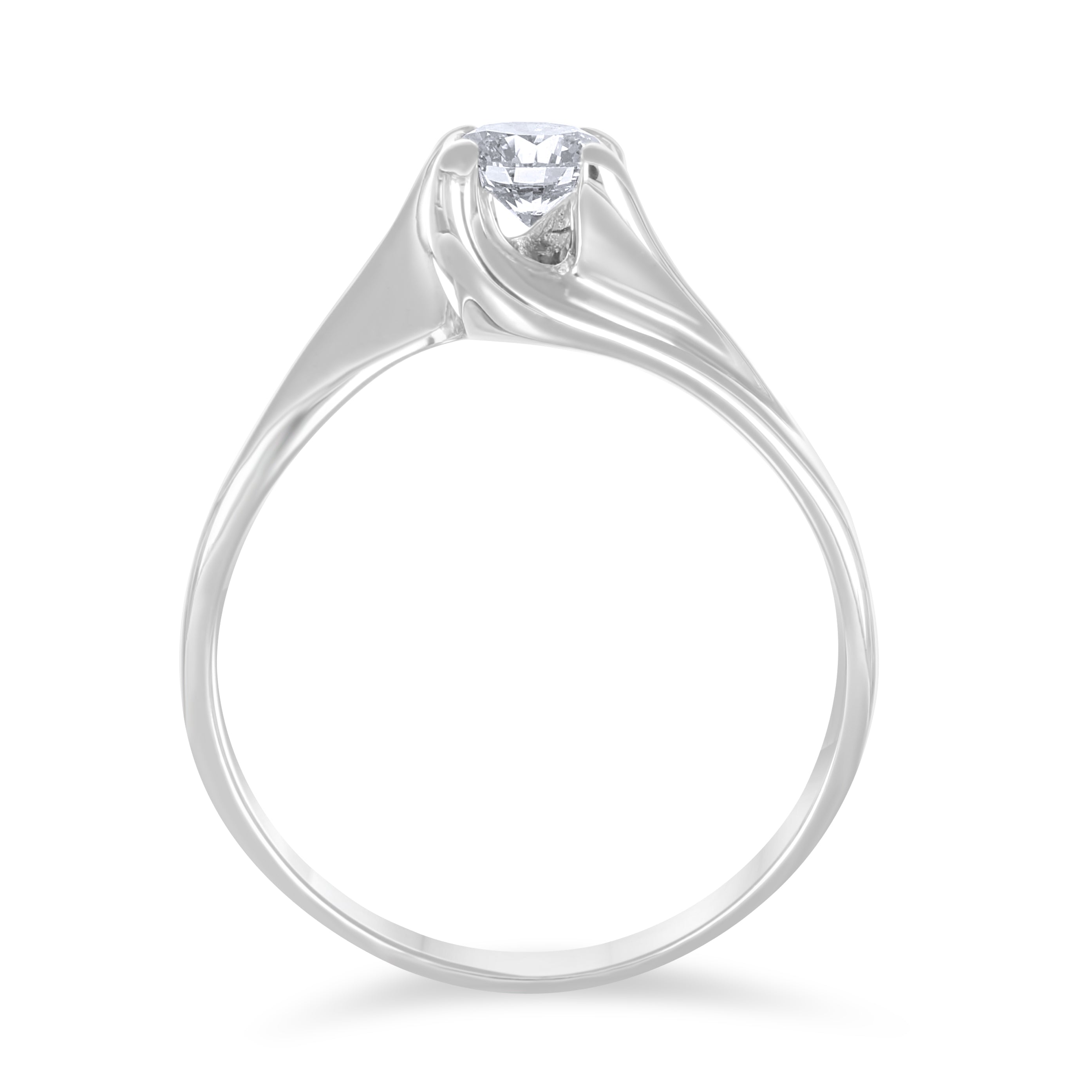 Anello - 18 carati Oro bianco - 0.44ct. tw. Diamante (Naturale)