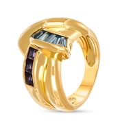 Anello - Oro giallo 18 kt - 0,61 ct. tw. Topazio - Ametista