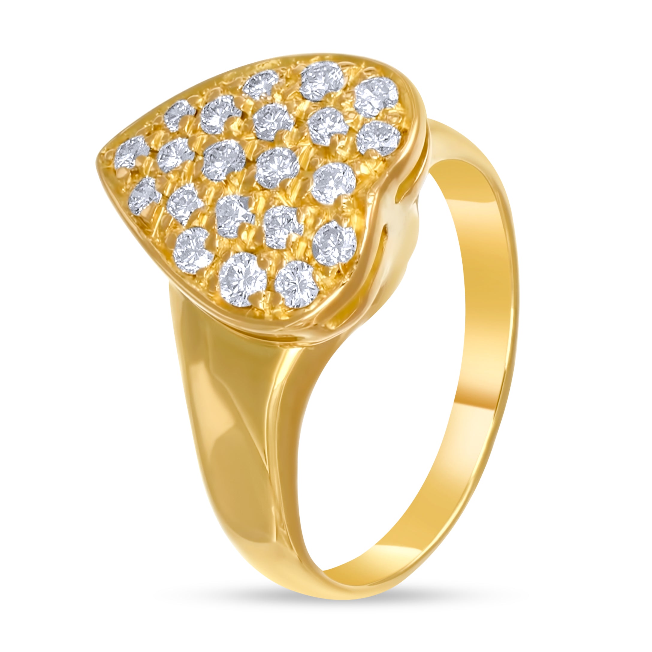 Anello - Oro giallo 18 kt. - 0,32 ct. tw. Diamante (Naturale)