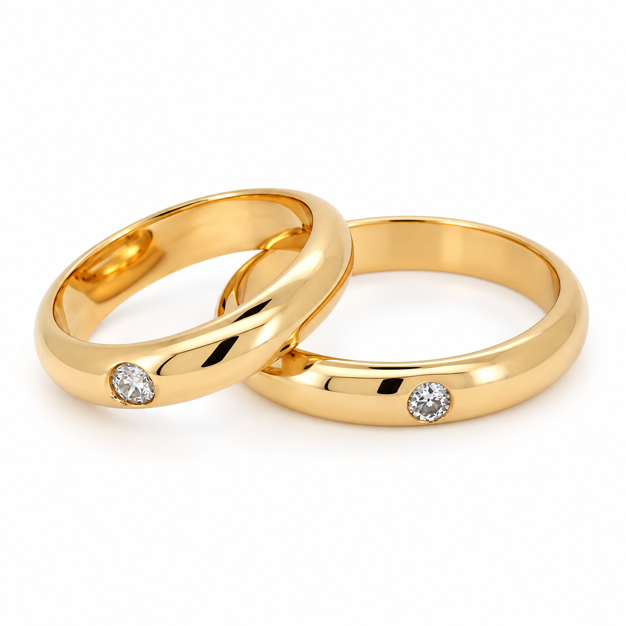 Anello - 18 carati Oro giallo - 0.07ct. tw. Diamante (Naturale) - Made in Italy - Handmade