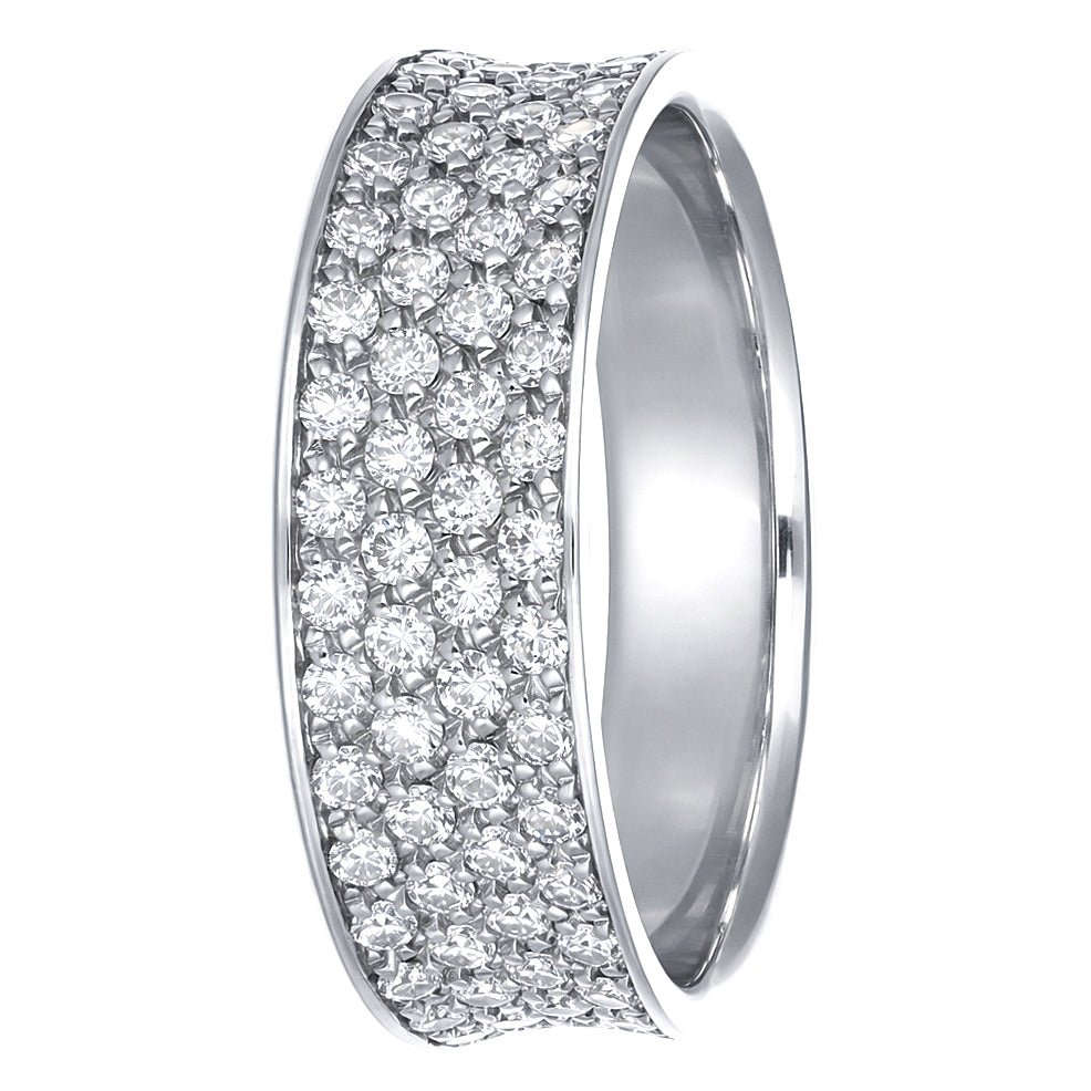 Anello - 18 carati Oro bianco - 0.90ct. tw. Diamante (Naturale)