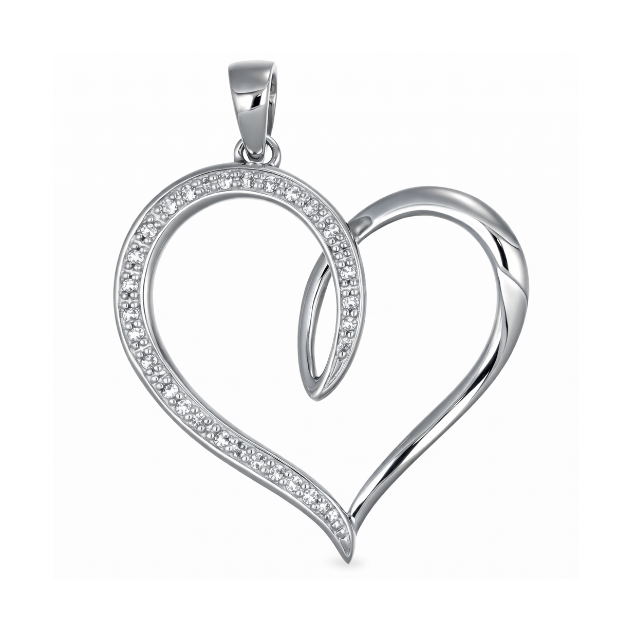 Ciondolo - 18 carati Oro bianco - 0.12ct. tw. Diamante