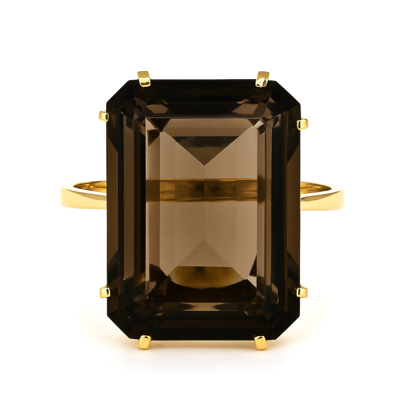 Anello - 18 carati Oro giallo - 8.75ct. tw. Quarzo