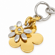 Orecchini - 18 carati Oro giallo, Oro bianco - 0.02ct. tw. Diamante (Naturale) - Made in Italy - Handmade