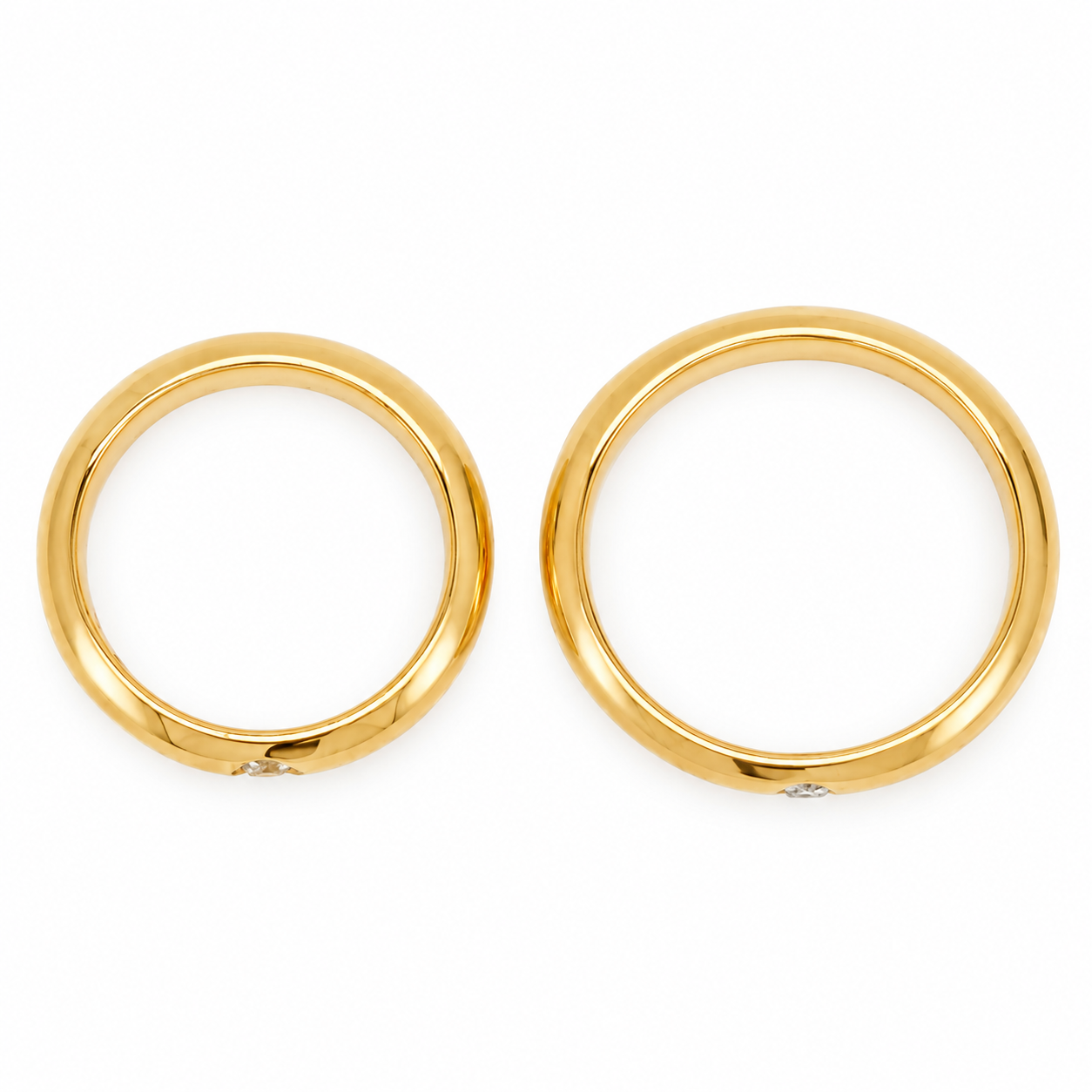 Anello - 18 carati Oro giallo - 0.07ct. tw. Diamante (Naturale) - Made in Italy - Handmade
