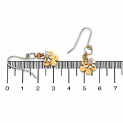 Orecchini - 18 carati Oro giallo, Oro bianco - 0.02ct. tw. Diamante (Naturale) - Made in Italy - Handmade