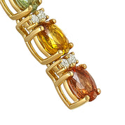 Ciondolo - 18 carati Oro giallo - 1.42ct. tw. Zaffiro - Diamante