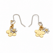 Orecchini - 18 carati Oro giallo, Oro bianco - 0.02ct. tw. Diamante (Naturale) - Made in Italy - Handmade