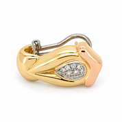 Orecchini - 18 carati Oro bianco, Oro giallo, Oro rosa - 0.24ct. tw. Diamante (Naturale) - Made in Italy - Handmade