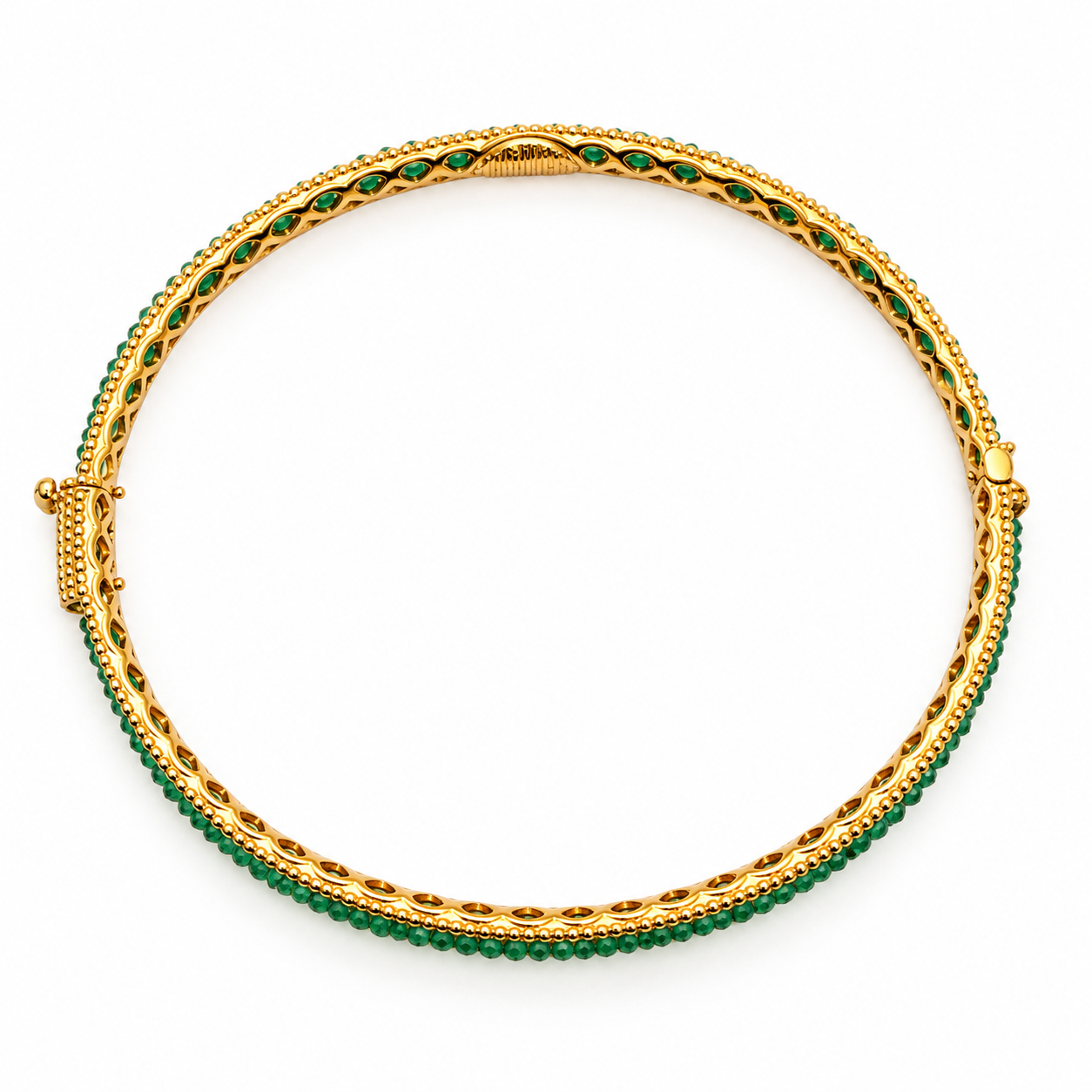 Bracciale - 18 carati Oro giallo - 8.00ct. tw. Smeraldo - Made in Italy - Handmade