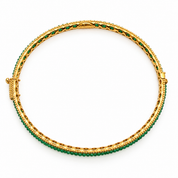 Bracciale - 18 carati Oro giallo - 8.00ct. tw. Smeraldo - Made in Italy - Handmade