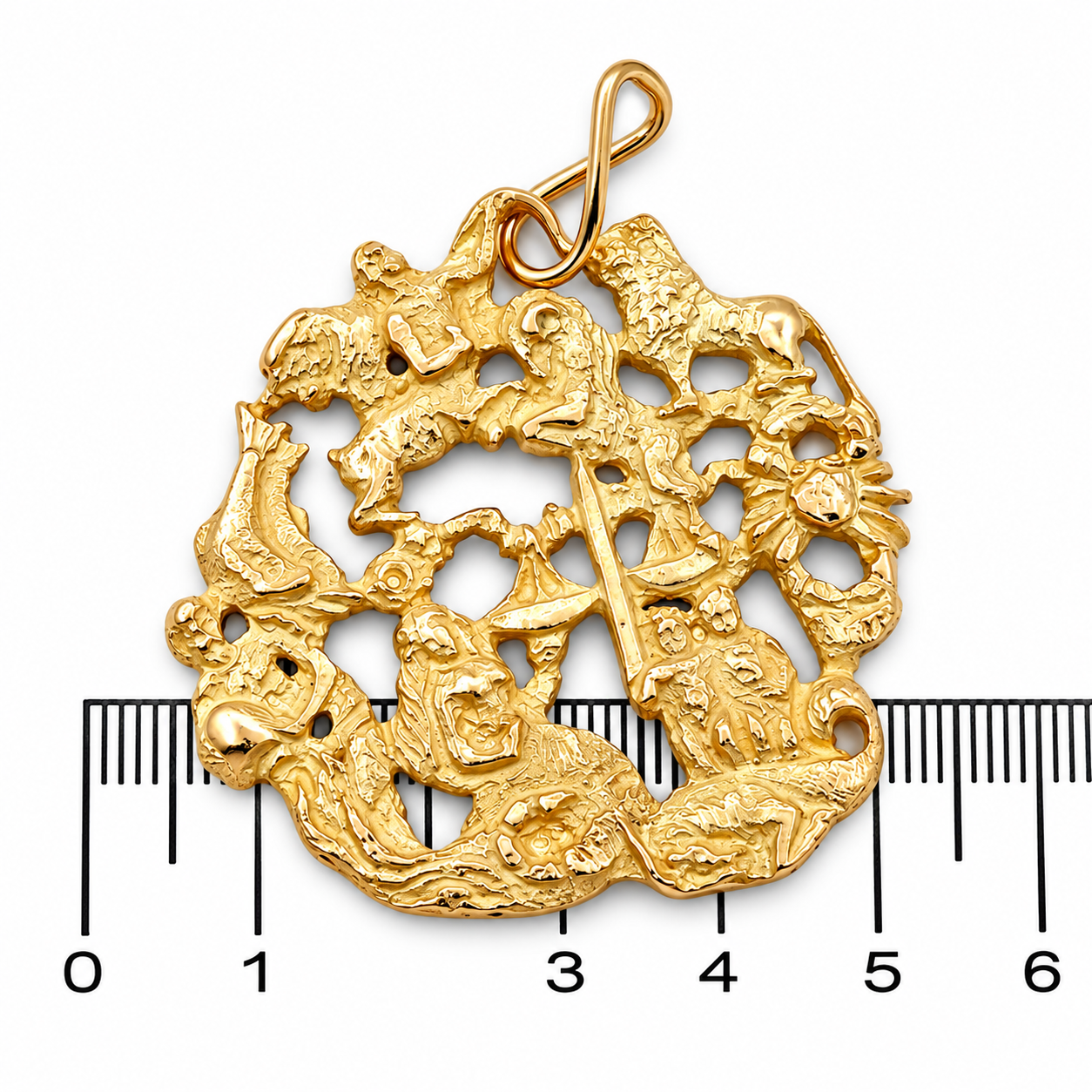 Ciondolo - 18 carati Oro giallo - Made in Italy - HandMade