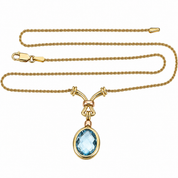 Collana con ciondolo - 18 carati Oro giallo, Oro rosa - 4.50ct. tw. Topazio - Made in Italy - Handmade