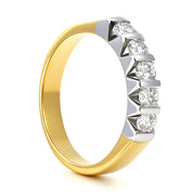 Anello - 18 carati Oro bianco, Oro giallo - 0.35ct. tw. Diamante (Naturale)