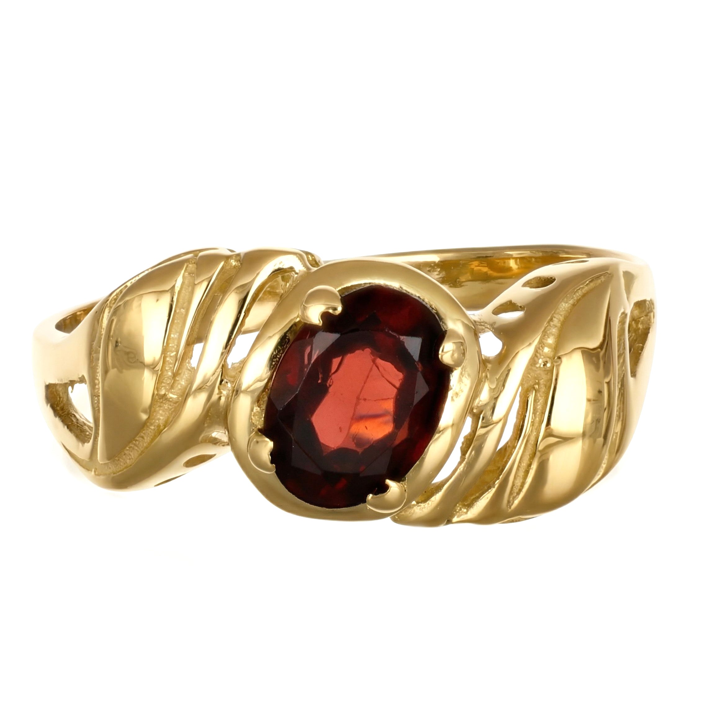 Anello - 18 carati Oro giallo - 0.75ct. tw. Granato
