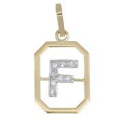 Ciondolo in Oro giallo ,Oro Bianco 18 carati- Diamanti