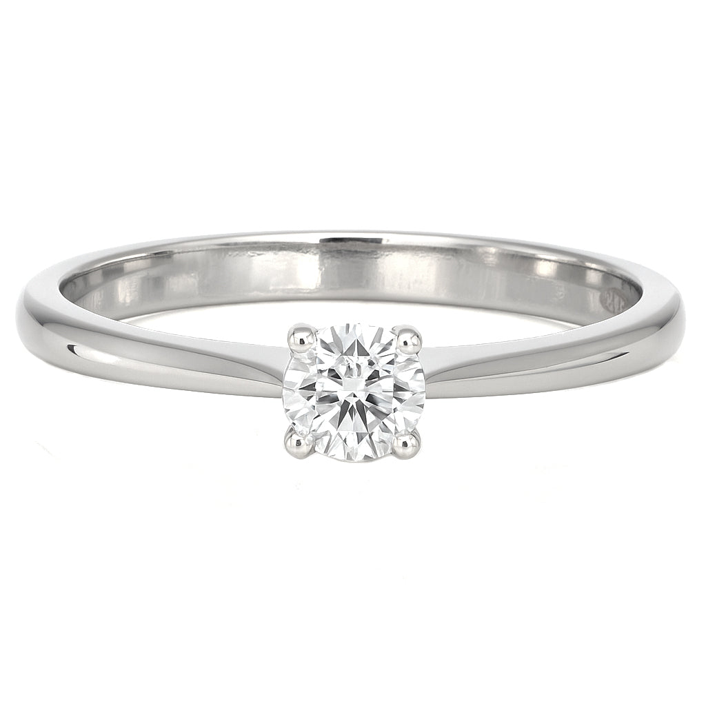 Anello - 18 carati Oro bianco - 0.19ct. tw. Diamante (Naturale)