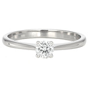 Anello - 18 carati Oro bianco - 0.19ct. tw. Diamante (Naturale)