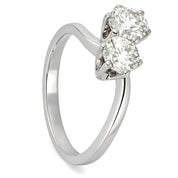 Anello - 18 carati Oro bianco Diamante (Naturale)